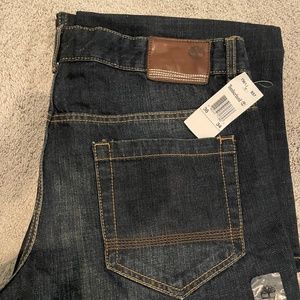 New Timberland Men’s Boot Cut Jeans, 36x34, dark wash